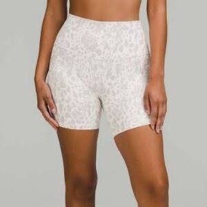 Lululemon align shorts 6” white opal cheetah